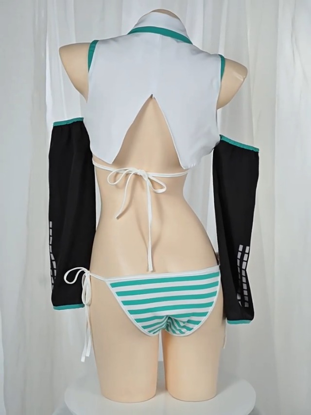 Amazon.co.jp: [DRSONND] 初音ミク コスプレ衣装 ウィッグ付き 水着